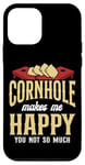 iPhone 12 mini Cornhole Team Bean Bag Player Champ Cornhole Makes Me Happy Case