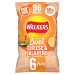 Walkers Oven Baked Cheese & Jalepeno Crisps 6 X 22g, Yellow