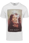 Mister Tee Men's Bob Marley Smoke Tee T Shirt, White, M UK