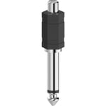 Hama - 00205188 Cinch-RCA / Jack audio Adaptateur [1x Cinch-RCA femelle - 1x Jack mâle 6.35 mm] noir