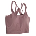 (Purple Gray XL)Women Cross Back Sport Bras Girl Sports Bras For Yoga Fitne BST