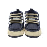 Warm Baby High-top Lace-up Anti-slip Prewalker Shoes 0-18m Blue 13-18months