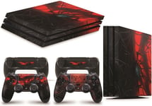 Autocollant Vinal Pour Console Ps4 Pro + 2 Skins Pour Manette