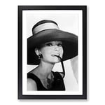 Big Box Art Audrey Hepburn (2) Framed Wall Art Picture Print Ready to Hang, Oak A2 (62 x 45 cm)