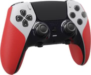 Sticker Grip Manette Pour Ps5 Edge Controller,Sticker Skin Protection Pour Ps5 Manette,Autocollants Accessoire Antidérapante Souple Pu Absorbant La Sueur Pour Ps5 Edge-Rouge Passion