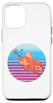 Coque pour iPhone 12/12 Pro Selfie Fish Goldfish Humorous Underwater Selfie Stick Ocean