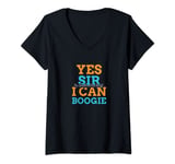 Womens Yes Sir I Can Boogie No Scotland No Party V-Neck T-Shirt