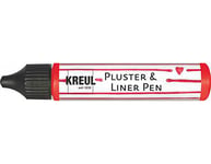 Kreul 49807 - Pluster et Liner Pen Fraise, 29 ML, Peinture Pluster pour décorer et orner, pour des Effets décoratifs en Augmentant de Volume dans Le Four, avec Fer à Repasser ou sèche-Cheveux