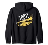 "Toot!" A Brass Band Joke for Cornet Player A Funny Cornet Zip Hoodie