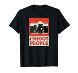 Vintage Photographer DSLR Camera Lens I Shoot People Analog T-Shirt