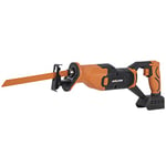 Evolution Power Tools Scie alternative sans fil R150RCP-Li avec batterie de 18 V Li-Ion EXT et lames multi-matériaux pour coupe de bois, métal et plus encore