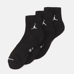 Nike Air Jordan Jumpman Everyday Ankle 3-Pack Socks Black Medium 5-8