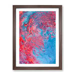 Driving Into The Elements Abstract Framed Print for Living Room Bedroom Home Office Décor, Wall Art Picture Ready to Hang, Walnut A4 Frame (34 x 25 cm)