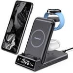 SwanScout 703G2 Wireless Charger for Google Watch 3/2, 4 in 1 Foldable Charging Station for Google Pixel 9 Pro/9 Pro XL/9/8 Pro/8a/8/7a/Fold/7/7 Pro/6/6 Pro, Pixel Buds Pro 2