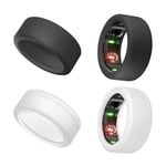 Skydd för Oura Ring, 4st Cover kompatibel med Oura Ring, Elastiskt case för Oura Ring Gen 3 Working Out white and black M