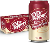 Dr Pepper Drink Can 355ml Pack , Cream Soda, 4260 Millilitre, (Pack of 12)