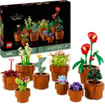 LEGO 10329 Icons Tiny Plants Set, Artificial Flowers in 9 Buildable Pots, Home