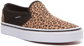 Vans Asher In Leopard Classic Slip On Cheetah Print Slip on Shoe Size UK 3 - 8