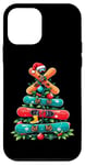 Coque pour iPhone 12 mini Snowboard Sapin de Noël Fun Winter Holiday