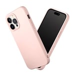 RhinoShield Coque Compatible avec [iPhone 14 Pro Max] | SolidSuit - Coque Fine avec Technologie d'absorption des Chocs et Finition Premium Matte - Rose Poudré