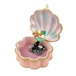 TROUSSELIER - Sirène dans Coquillage - Boites à Musique Collector - Petite Boîte à Bijoux Musicale - Vintage - Idéal Cadeau Jeune Fille - Musique Le Lac des Cygnes - Colori Rose