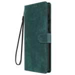 Case for Samsung Galaxy A05 Brushed Faux Leather Wrist Strap Green