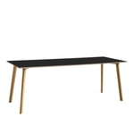 HAY - CPH Deux 210 2.0 Table Lacquered Oak Frame L200 X W75 X H73 Ink Black Top Lacquered Beech Edge - Matbord - Ronan & Erwan Bouroullec - Svart - Trä