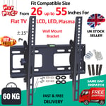 TV WALL BRACKET MOUNT SLIM FOR 26 30 32 40 42 50 55 INCH FLAT 3D LCD LED PLASMA