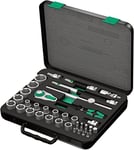 Wera 8100 SC 2 Zyklop Speed Ratchet, Sockets, Bits and Accessories Set, 1/2" Drive, 37PC, 05003645001