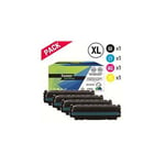 Compatible HP 305X Pack 4 toners Noir, cyan, magenta et jaune XL