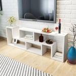 The Living Store - Meuble tv double en forme de l Blanc - Blanc