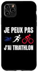 Coque pour iPhone 11 Pro Max Je Peux Pas J'ai Triathlon sport triathlon Fan francophone