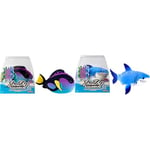 ZHU ZHU Aquarium - Lot de 2 Poissons : Merlin Le Poisson Chirurgien + Martin Le Requin - Mini Univers Marin Interactif - Animaux Électroniques pour Enfants - Jouets Aquatiques Éducatifs - Dès 4 Ans