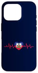 Coque pour iPhone 16 Pro Haïti idee cadeau design coeur drapeau fierté haïtienne