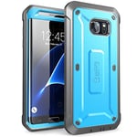 SUPCASE Unicorn Beetle Pro Series Rugged Holster Protective Case for 5.5-Inch Samsung Galaxy S7 Edge (2016), Blue