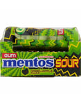 10 st Mentos Sugarfree Sour Apple Gum - Sukkerfri Tuggummi med Sur Äppelsmak - Hel Låda 300 gram