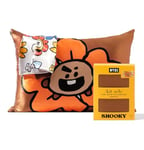 BT21 x Kitsch Satin Pillowcase with Zipper Closure, Softer Than Mulberry Silk Pillow Cases Standard Size 1 Pack, Cooling Pillow Covers Queen for Hair, Skin Health & Beauty Sleep (19x26 in, Shooky)