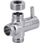 Eurosanit - Inverseur de douche 3 voies Mâle 15x21 + adaptateur mâle 20x27 by