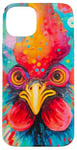 iPhone 15 Plus Rooster Chicken Farm Animal Art Rooster Phone Case