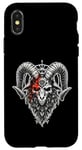 Coque pour iPhone X/XS Pentagramme occulte Baphomet Satan Païen Gothique Death Metal