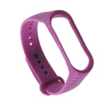 Xiaomi Mi Band 3 klockarmband romb textur sport silikon - Lila