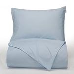 Bianca Plain Dyed Blue Parure Housse de Couette 200x220+60x70(2)