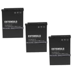 EXTENSILO 3x Batteries compatible avec Nikon CoolPix A1000, AW100, AW100s, AW110, A900 appareil photo, reflex numérique (1000mAh, 3,7V, Li-ion)