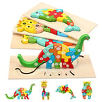 Jouets Puzzle Enfants 1 2 3 Ans, Jeux Enfants Montessori 1 2 Ans Bebe, Jouet en Bois Jeu éducatif Jouets D'éveil Cadeau Noel Fille Garçon 2 3 Ans