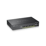 ZYXEL GS2220-10HP,EU REGION,8-PORT GBE L2 POE SWITCH WITH GBE UPLINK (1 YEAR NCC PRO PACK LICENSE BU