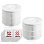Filter for LEVOIT Air Purifier Core 300 300S 3-in-1 HEPA White x 2 + Fresh