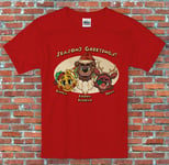 Freddy's Five Nights Christmas Vintage Chica Foxy Holiday Fnaf T Shirt S-2xl