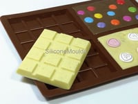 4 cell Medium Chocolate Bar Candy Mold Professional Silicone Artisan Mould Cake