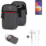 Holster + earphones for Samsung Galaxy M12 Belt Pouch