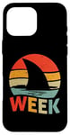 iPhone 16 Pro Max 2025 Week Retro Shark Fin Lover Sea Ocean Animal Summer Trip Case